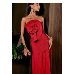 Lily Belle | Conjunto em Piquet de Viscose Linen Vermelho