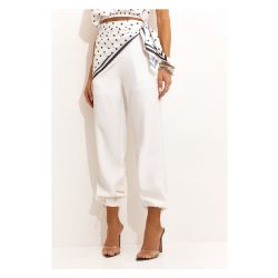 Lily Belle | Calça em Alfaiataria de Viscose Twill Off White