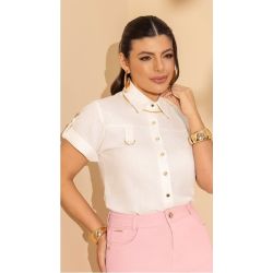 Imperio By Titanium | Camisa Sarja Leve Off White