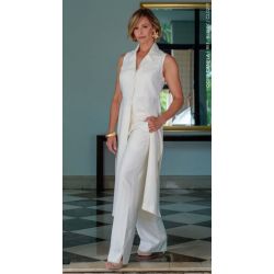 Cora Canela | Calça Viscose Dubai Branco