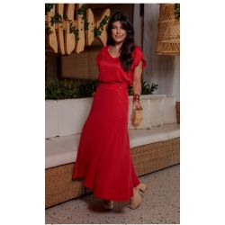 Dumene | Saia Viscose Heavy Rayin Twill Vermelho