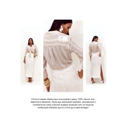 Lily Belle | Camisa Viscose de Linho Listrada