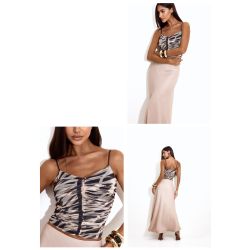 Lily Belle | Blusa com Tule Estampado