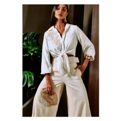 Lily Belle | Camisa em Crepe Viscose Transparência