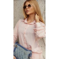 Cora Canela | Camisa Gazar de Viscose Rosa