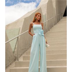 Madri Belle | Macacão Viviane Azul Bebê