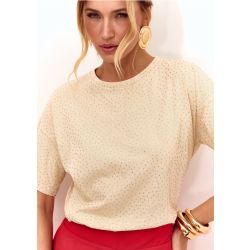 Lily Belle | T-Shirt Algodão Bege