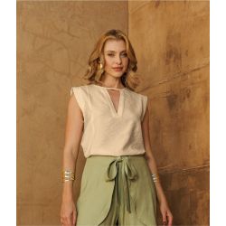 madri Belle | Blusa Simone Areia