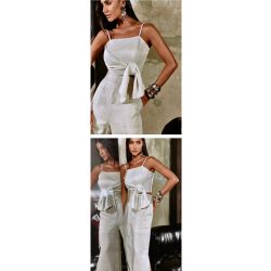 Lily Belle | Calça em Viscose de Linho Prata