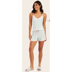 Recco | Shortdoll de Viscose Listrada Rosa