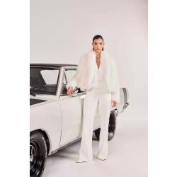 Luleg | Calca alfaiataria Off White