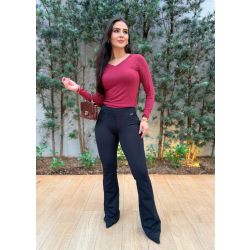 Só Pimenta|Calça Flare de Body Fit