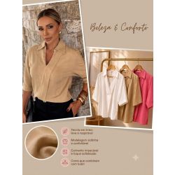 Julia Rodrigues | Camisa Viscolinen Transp