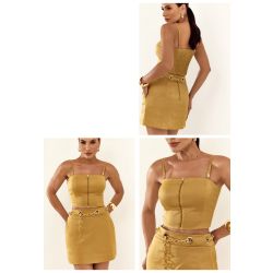 Lily Belle | Short-Saia Caqui