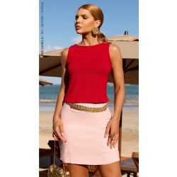 Cora Canela | Blusa Malha Vermelho