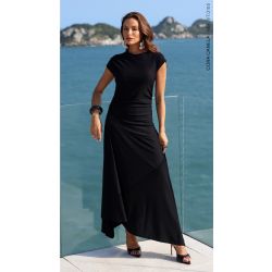 Cora Canela | Vestido Malha Piquet Preto