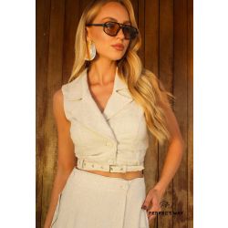 Perfect Way | Colete Feminino em linho