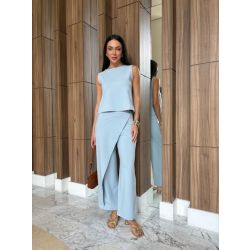 Maria Dubox | Conjunto de calça Denia azul