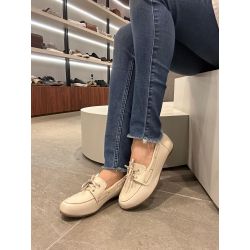 Fort Couro | Mocassim Creme com cadarço