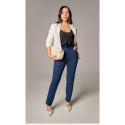 KDU | Calça Sarja Feminina Reta Marinho