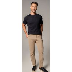 KDU | Calça Casual Masc Testurizada(cotelê) Bege
