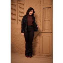 Adizza | Calça Preta Flare c/  cinto