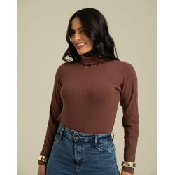 Adizza | Blusa M/L Gola Alta Canelada