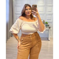 Bella Curves | Blusa Helena Bege