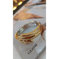 Glow | Bracelete Dourada com prata dentro