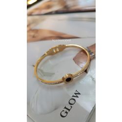 Glow | Bracelete Dourada com Strass