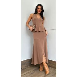 Maria Dubox | Conjunto de saia Dora marrom