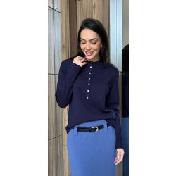 Maria Dubox | Blusa de tricô polo