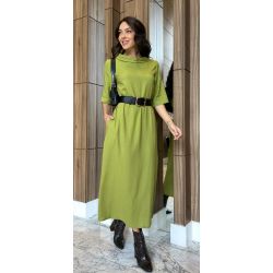 Maria Dubox | Vestido de linho Priscila verde