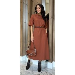 Maria Dubox | Vestido de linho Priscila marrom