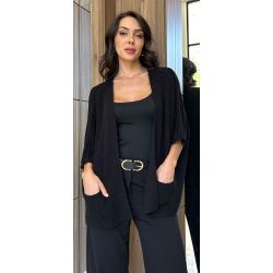 Maria Dubox | Cardigã de tricô Eunice preto