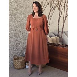 Dona Charme | Vestido Midi Alfaiataria
