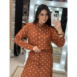 La Portt | Conjunto em Viscose Marrom