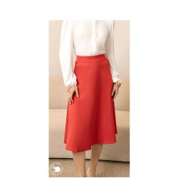 Imperio By Titanium | Saia Evasê de Alfaiataria Vermelho