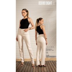 BE EIGHT | Calça Reta Areia 