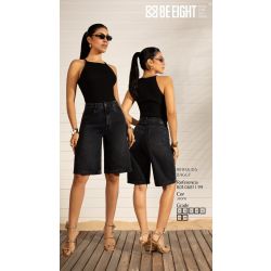 BE EIGHT | Bermuda Baggy Jeans Preto