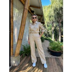Julia Rodrigues | Camisa 100% Linho Tradicional Natural