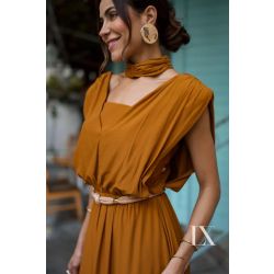 Luxo | Vestido Longo Ombro Franzido