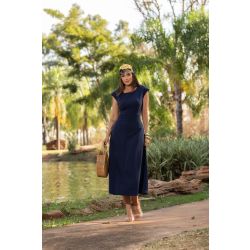 Flor da Moda | Vestido Muscle Mídi Azul Marinho