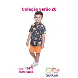Sul Kids | Conjunto Masculino Have Fun Camisa Social