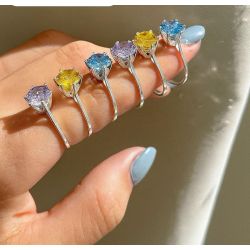 Jaqueline Bueno | Anel Cristal Prata