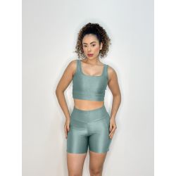 Karicia | Conjunto Shorts/ Top Fitnes Verde