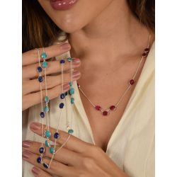 Jaqueline Bueno | Colar de Pedras Naturais em Prata