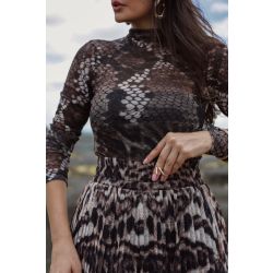 Luxo | Blusa Tile Gola Alta Estamado