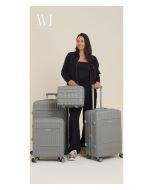 WJ Acessórios| Mala Média ABS com rodas duplas