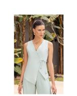 Imperio By Titanium | Blusa Alfaiataria de Viscose Verde Claro